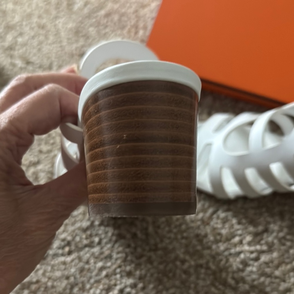 Hermes White Women's Sandals - Picture 5 of 12
